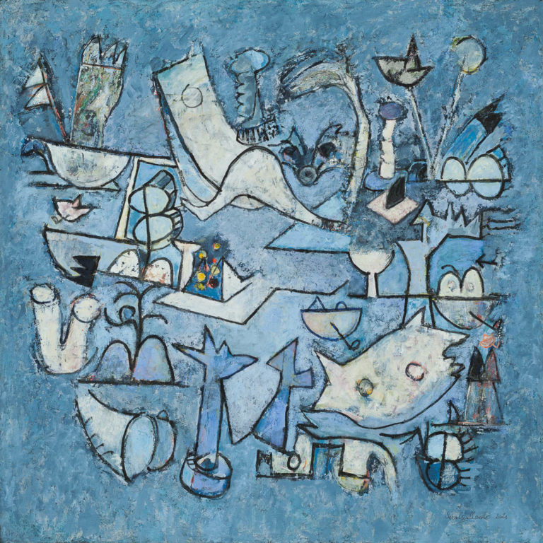 Composition, 2021 - Huile sur toile, 100 x 100