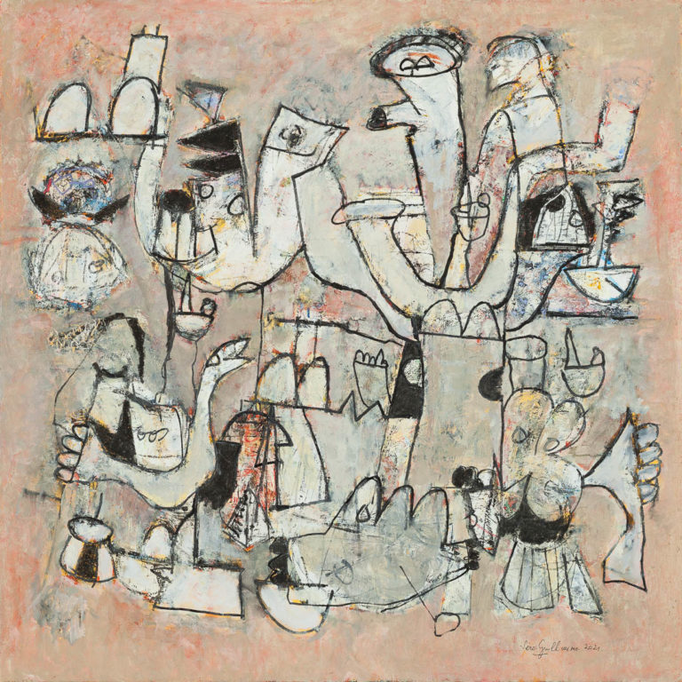 Composition, 2021 - Huile sur toile, 100 x 100