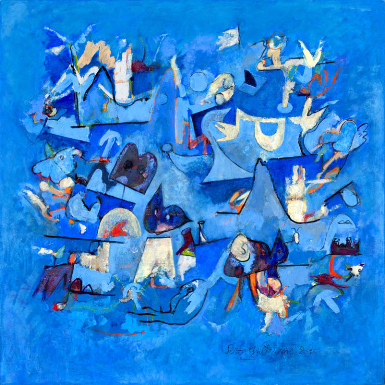 Composition, 2015 - Huile sur toile, 100 x 100