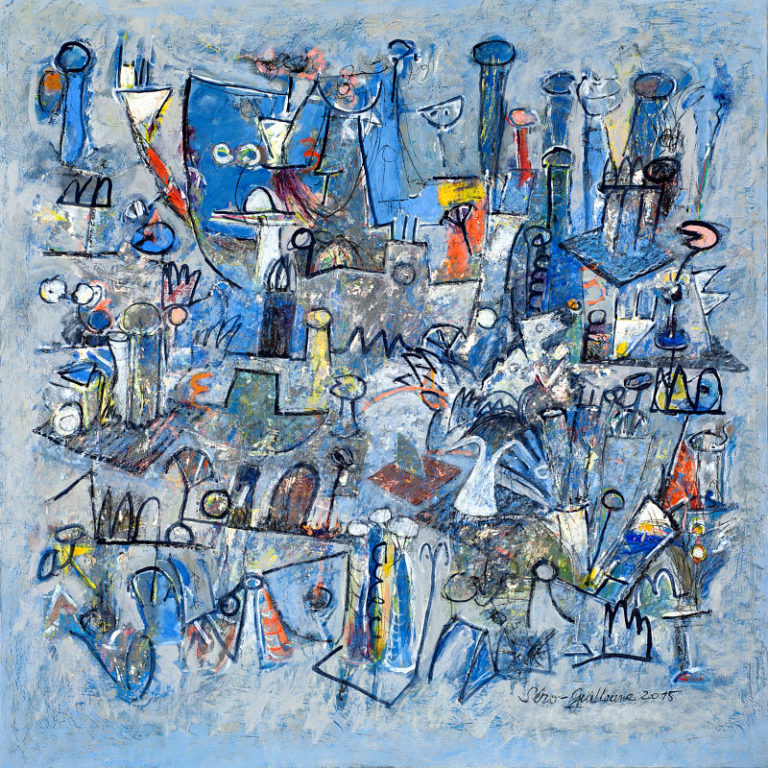 Composition, 2015 - Huile sur toile, 100 x 100
