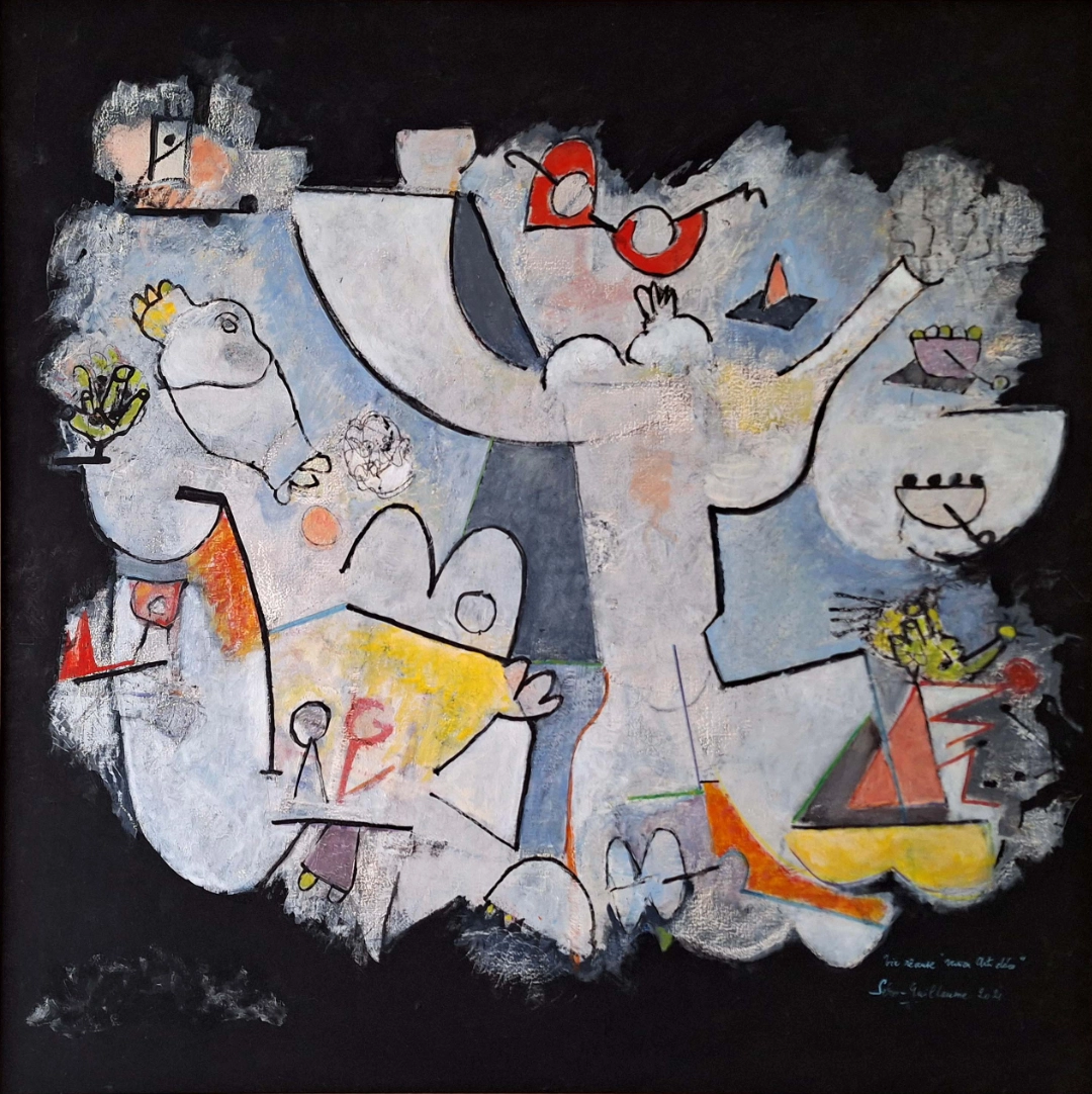 Composition, 2021 - Huile sur toile, 100 x 100